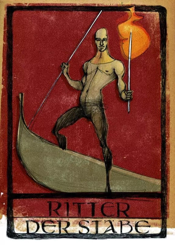 Tarotkarten: Ritter der Stäbe
